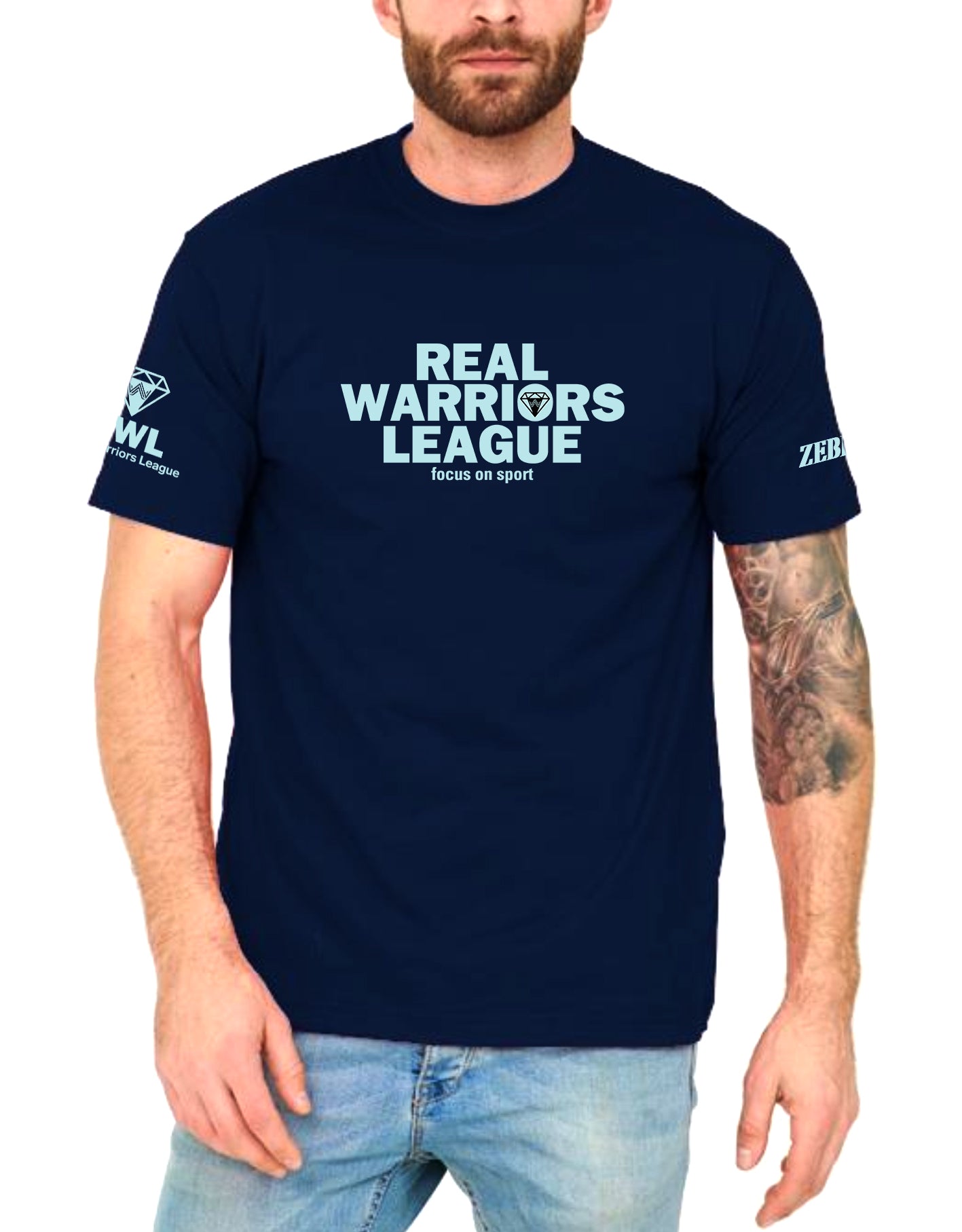 Camiseta Real Warriors League Azul Navy - manga corta